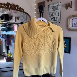 Chaps Mustard Cowl Neck Sweater
